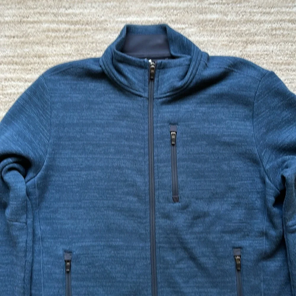 UNTUCKit Fleece Full-Zip Jacket Coat Blue Size Medium